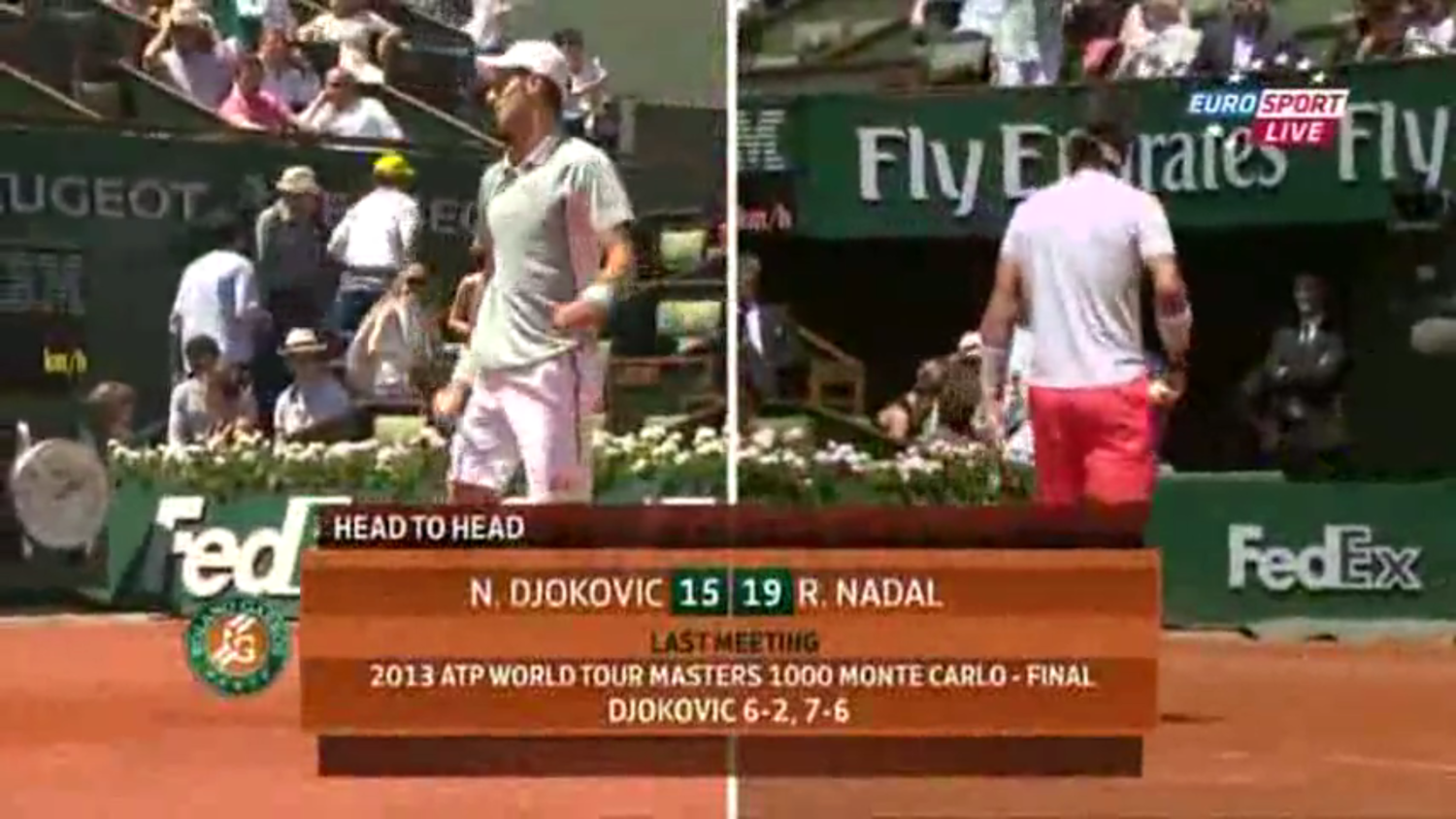 Roland Garros 2013. 1/2 финала. Новак Джокович - Рафаэль Надаль