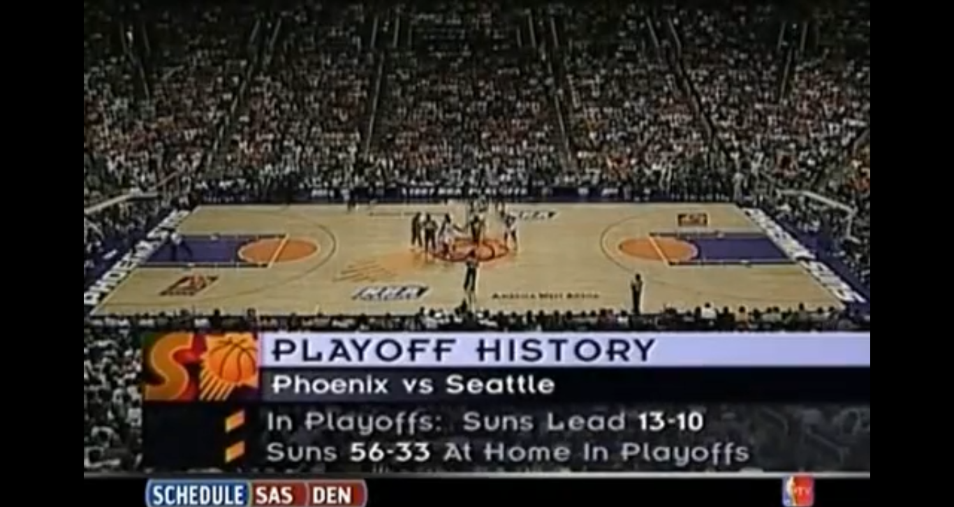NBA 1996/1997. 1 раунд плей-офф. Сиэтл Суперсоникс - Финикс Санс. Игра 4