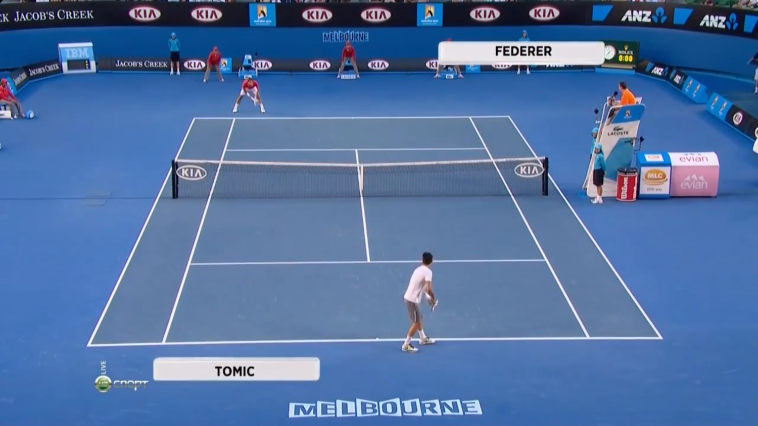 Australian Open 2012. 04 круг. Роджер Федерер - Бернард Томич