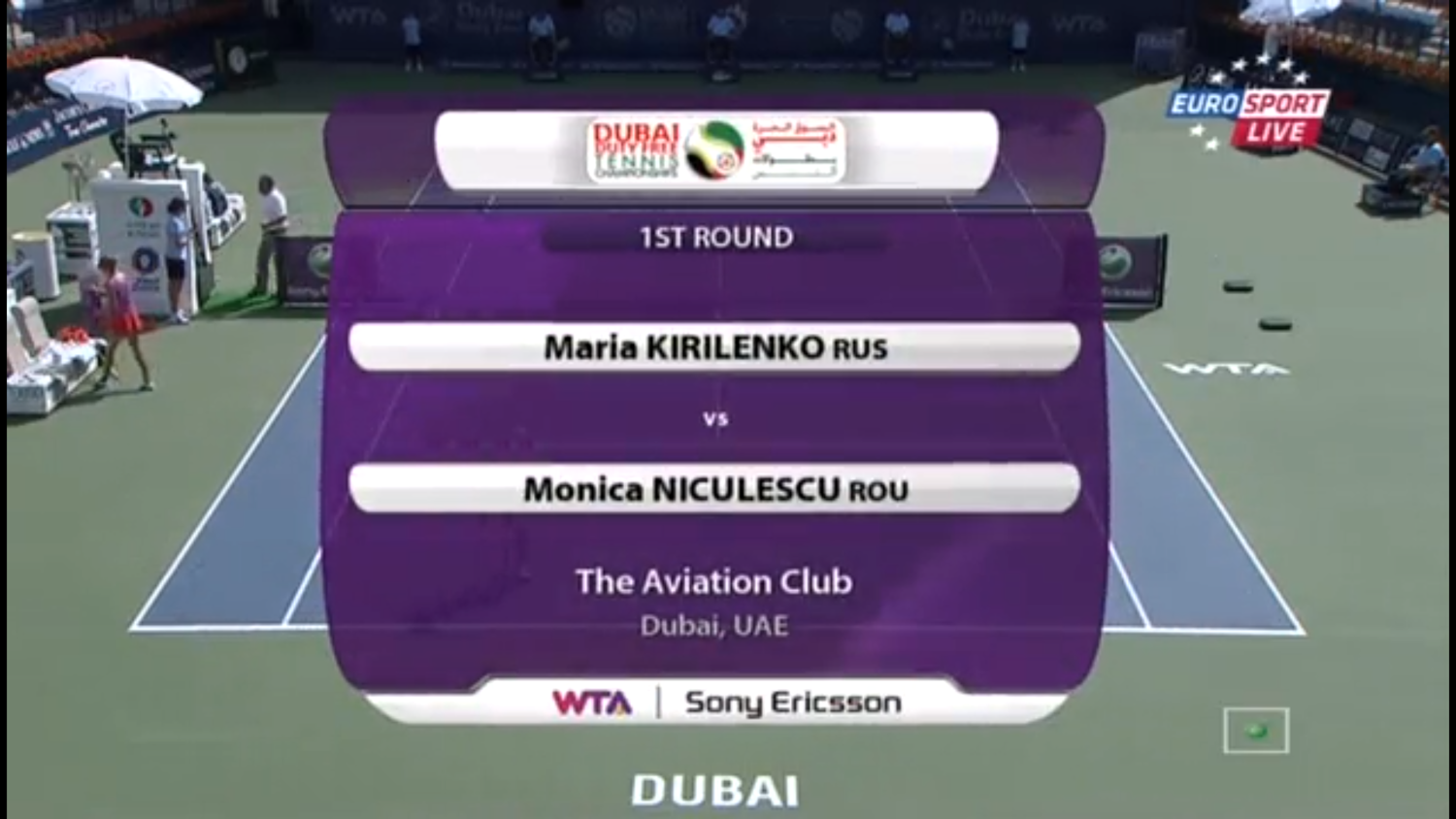 Dubai Tennis Championships 2012. 01 круг. Мария Кириленко - Моника Никулеску