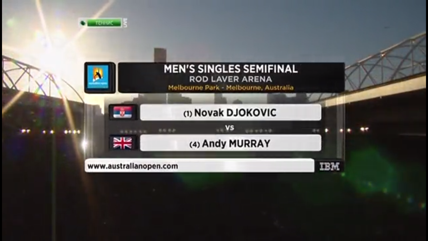 Australian Open 2012. 1/2 финала. Новак Джокович - Энди Маррей