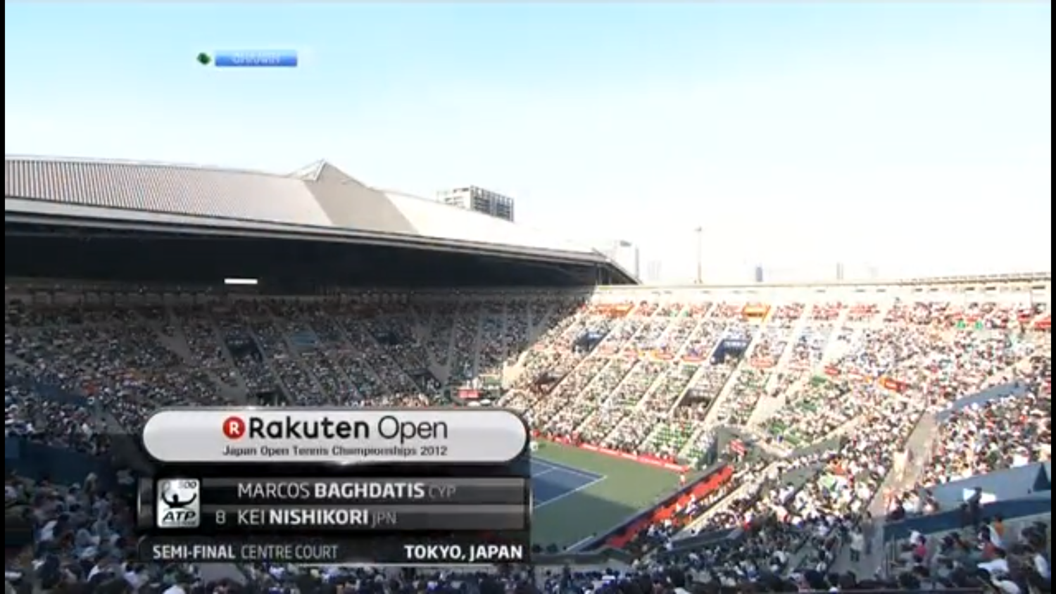 Japan Open Tennis Championships 2012. 1/2 финала. Маркос Багдатис - Кэй Нисикори