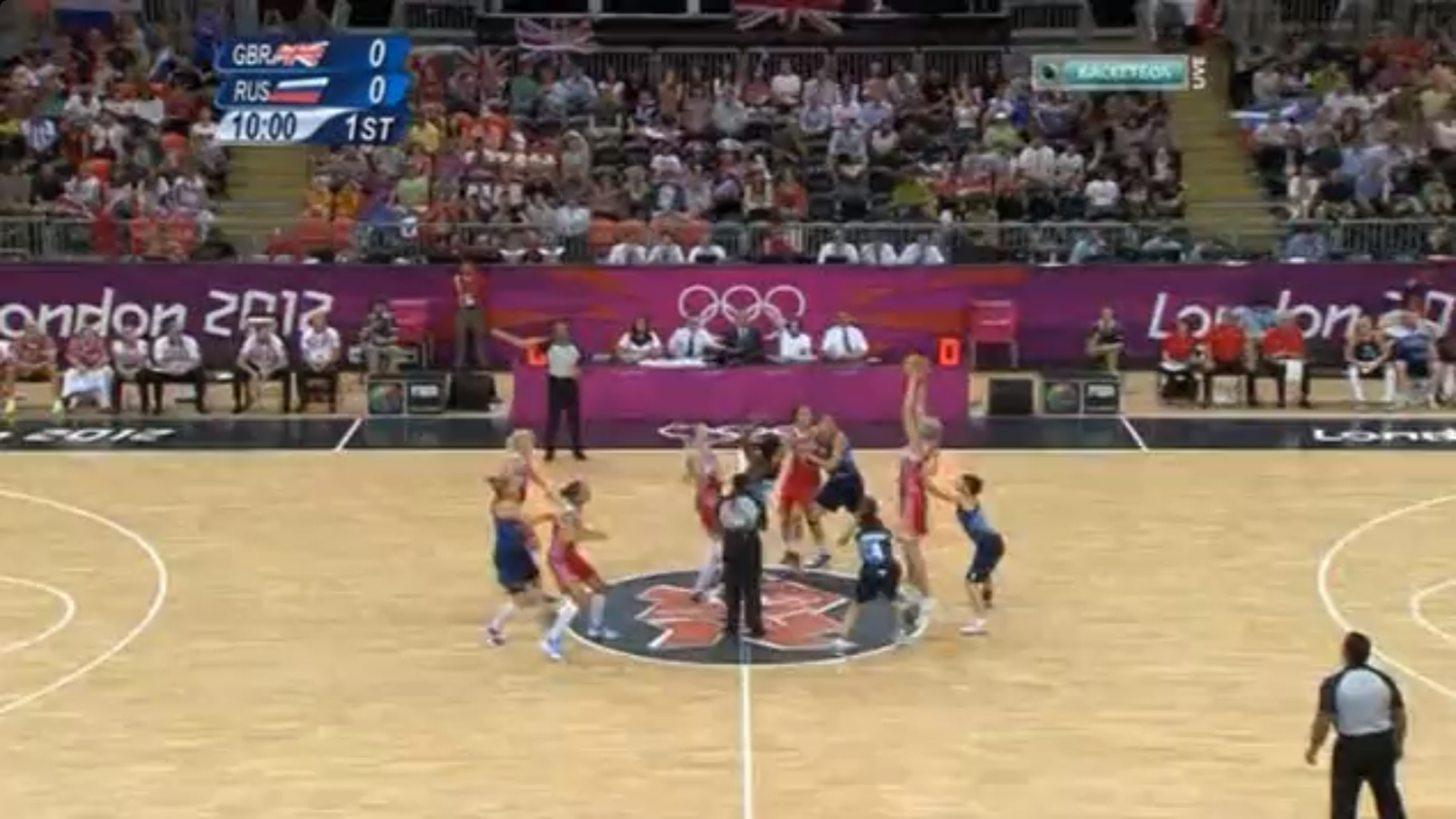 Летние Олимпийские игры 2012 в Лондоне. Баскетбол. Женщины. Группа B. Великобритания - Россия