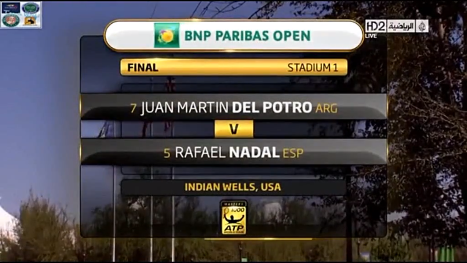 BNP Paribas Open 2013. Финал. Хуан Мартин дель Потро - Рафаэль Надаль