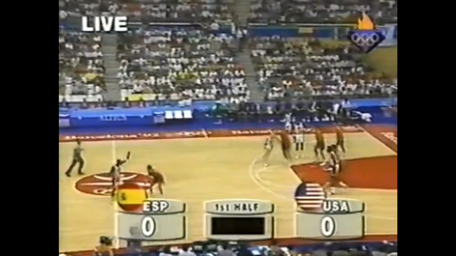 Летние Олимпийские игры 1992 в Барселоне. Баскетбол. Мужчины. Группа A. США - Испания