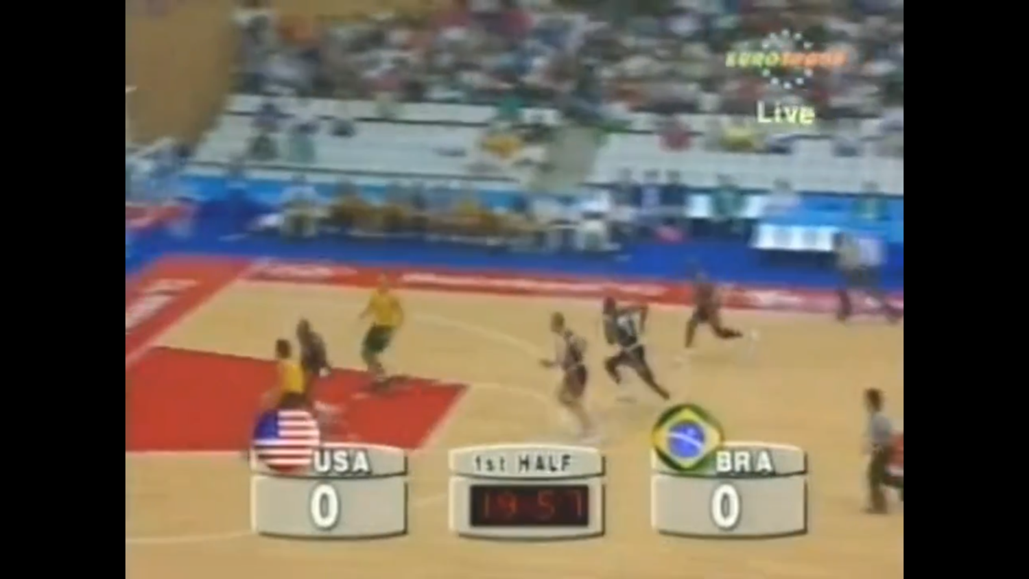 Летние Олимпийские игры 1992 в Барселоне. Баскетбол. Мужчины. Группа A. США - Бразилия