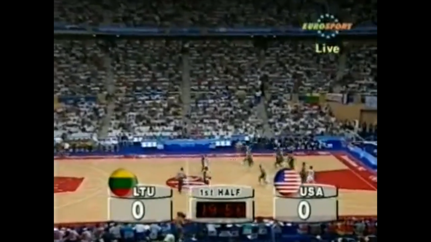 Летние Олимпийские игры 1992 в Барселоне. Баскетбол. Мужчины. 1/2 финала. США - Литва