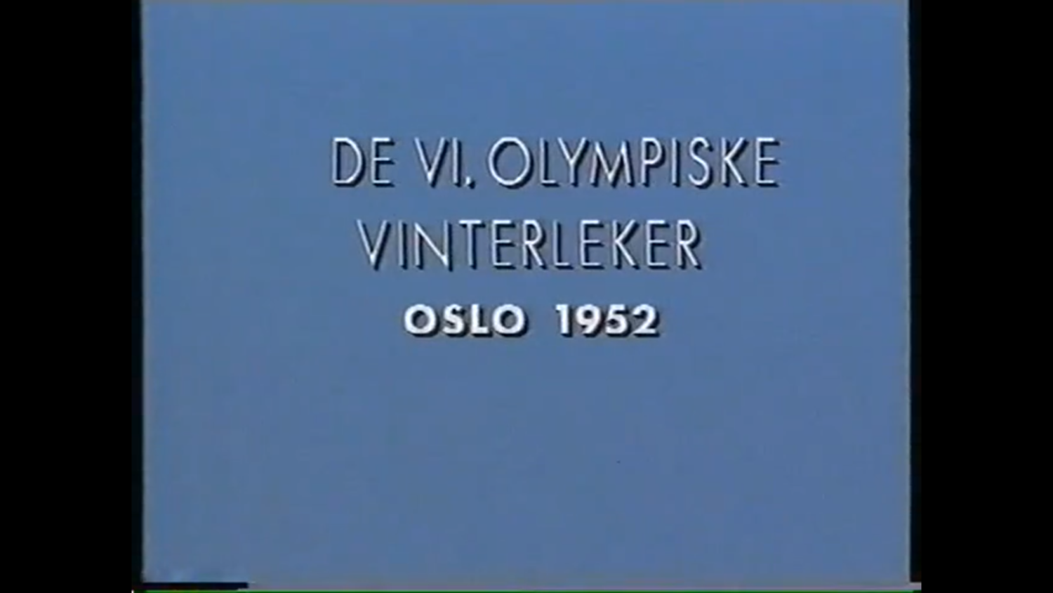 История Зимних Олимпийских игр 1952. Осло