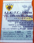 Кубок Кубков 1997/1998. 1/16 финала. АЕК - Динабург. Первый матч